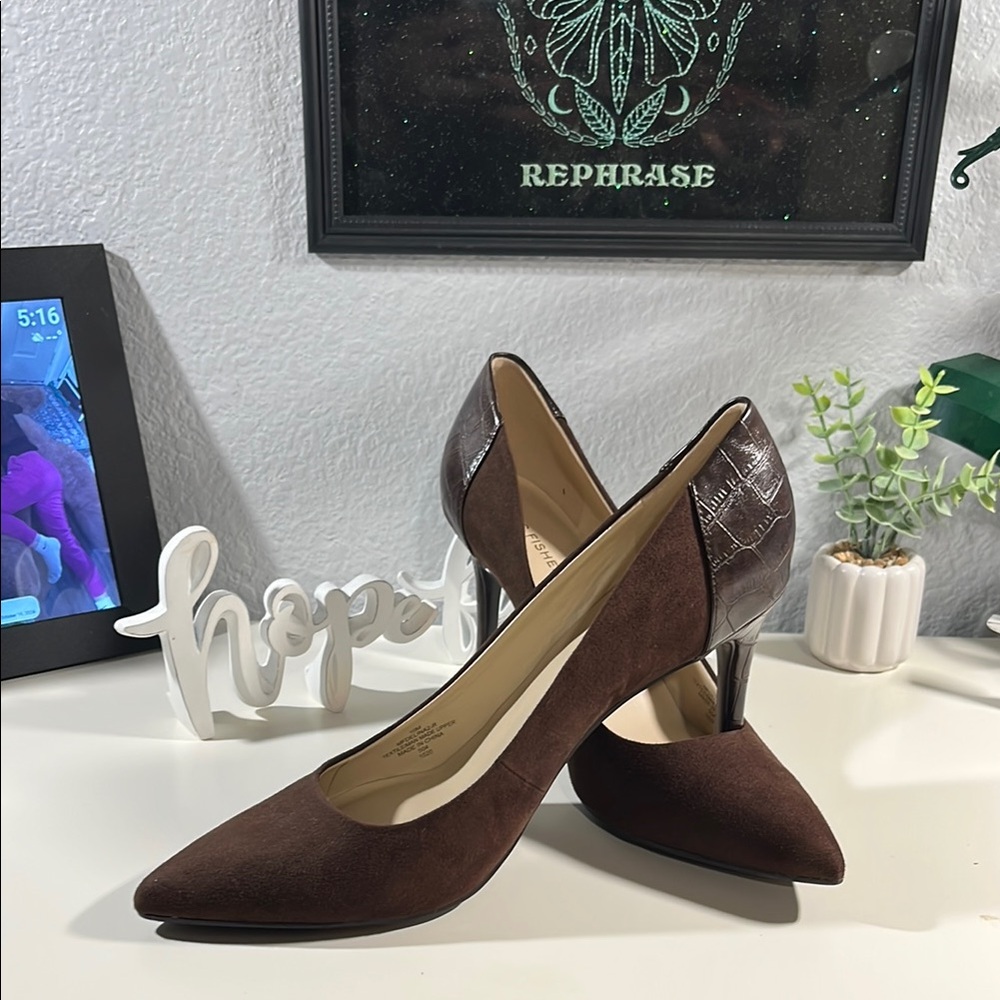 Elegant Brown Marc Fisher Stiletto Heels
